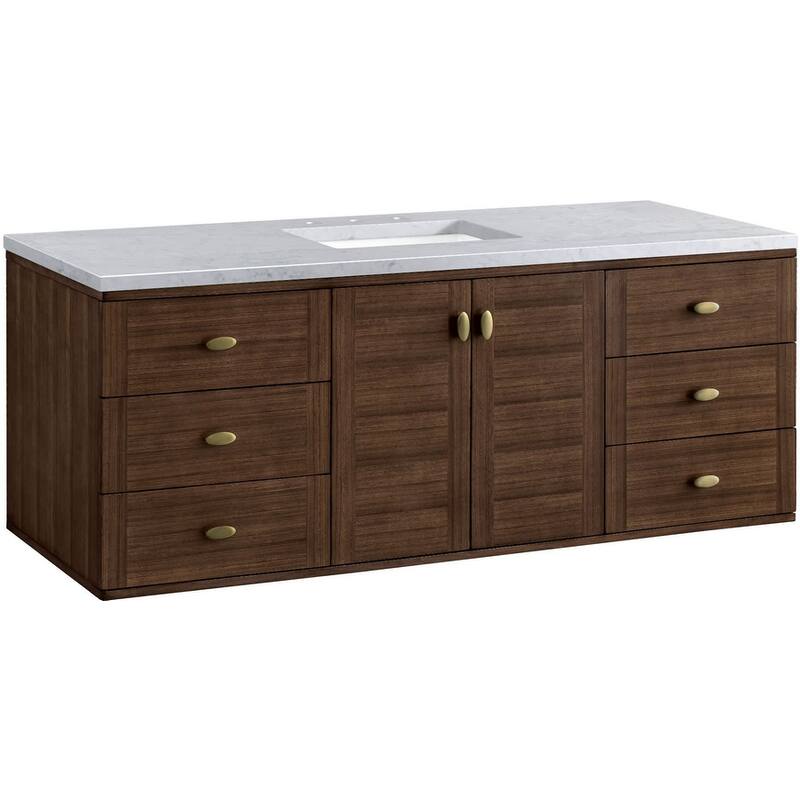 James Martin Vanities 670-V60S-3CAR Amberly 60" Free Standing or Wall