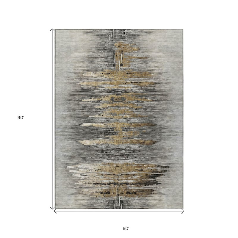 HomeRoots Abstract Transitional Rectangle Outdoor Rug