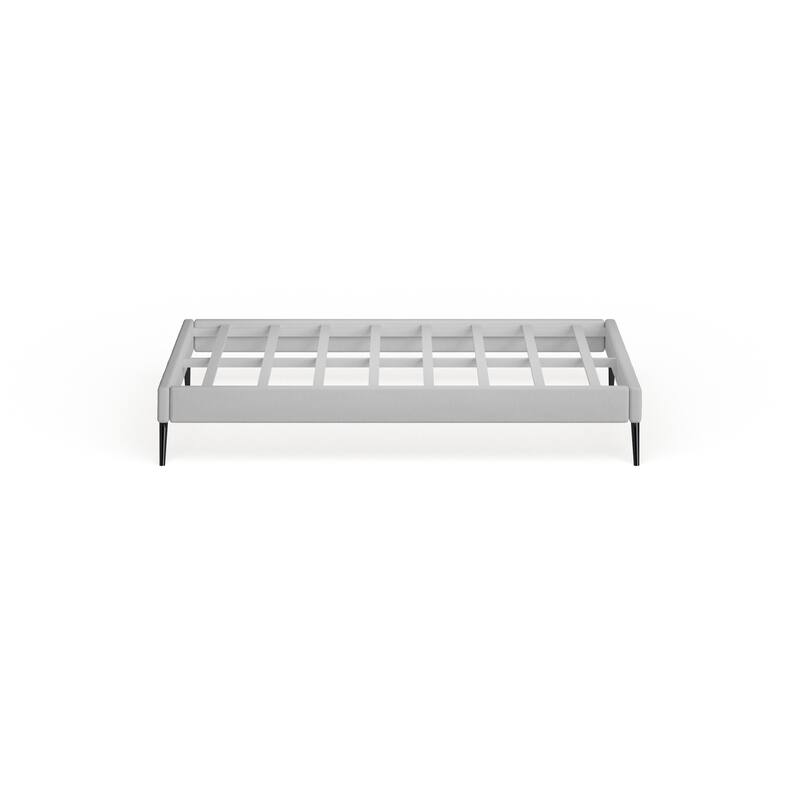 Carson Carrington Storfors White Wood Platform Bed with Round Splayed Legs