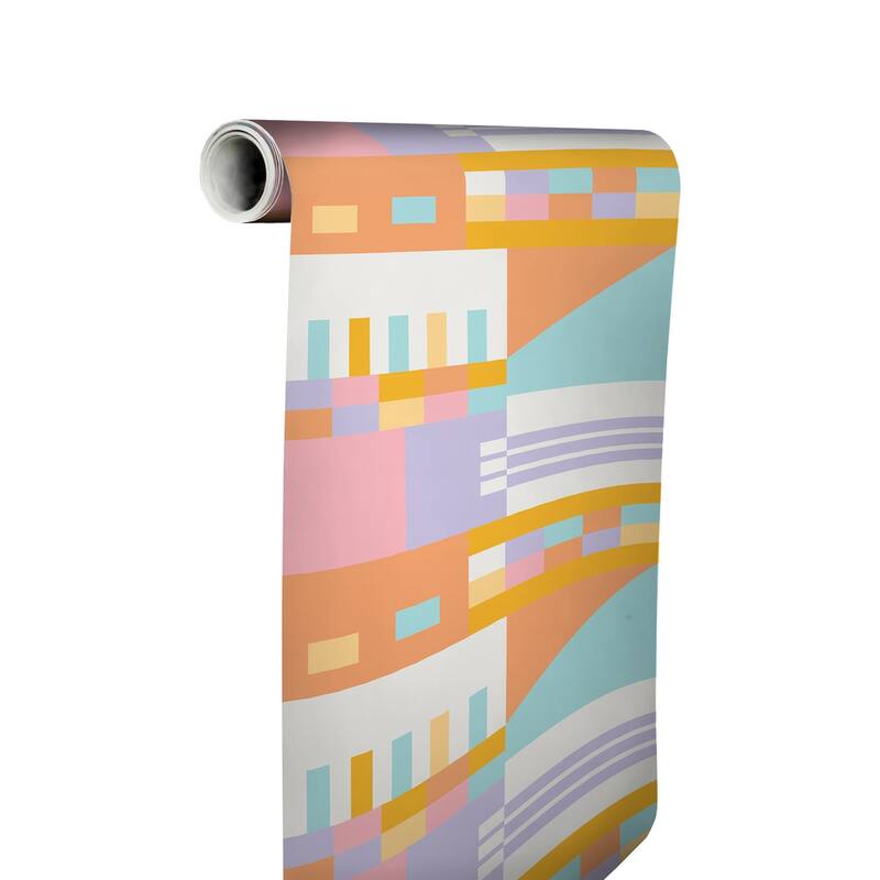 Aelfie Multi Warm Kiki Shapes Peel & Stick Wallpaper