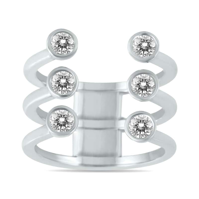 Marquee 5/8 Carat TW Open Diamond Fashion Ring in 14K White Gold