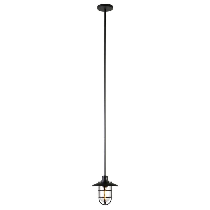 Bay 8.25" Wide Lantern Pendant with Glass/Metal Shade