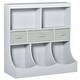 preview thumbnail 13 of 17, Kids Bookcase, Toy Storage Organizer Cabinet, Children Display Bookshelf with Drawers for Toys, Clothes, Books Grey
