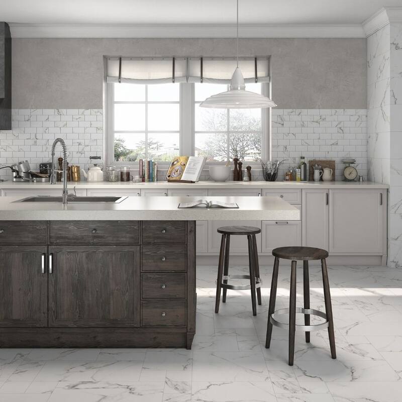 The Tile Life Albuquerque 12x24 Calacatta Porcelain Floor & Wall Tile
