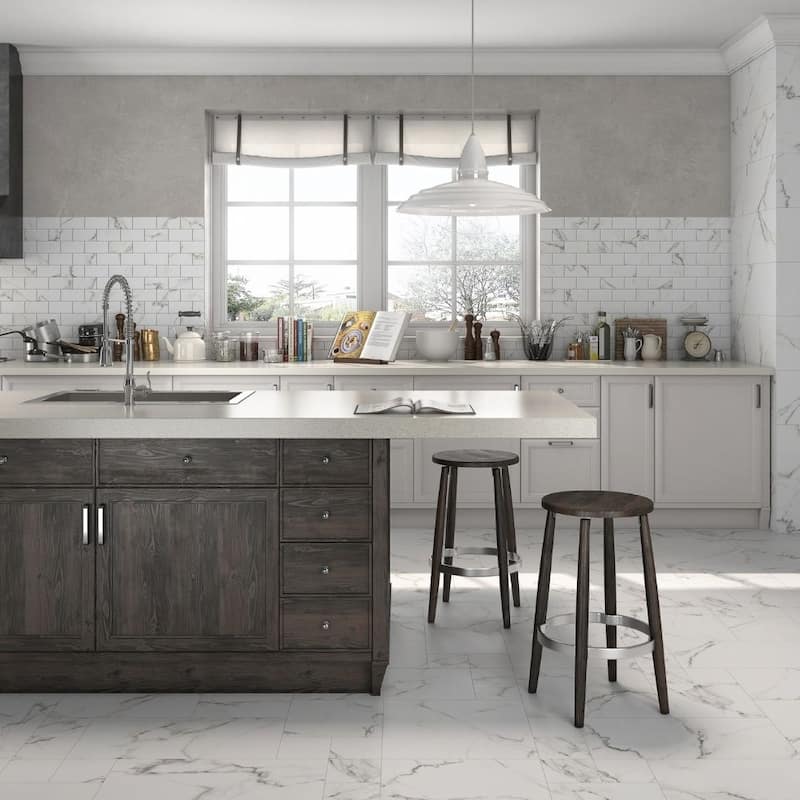 Albuquerque 12x24 Calacatta Matte Porcelain Tile - Floor, Wall - Large Format