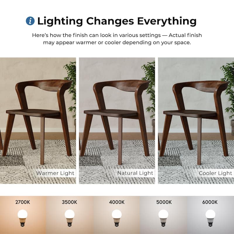 Furniture of America Abigail III Mid-Century Modern 5-Piece Rich Walnut Solid Wood Dining Set