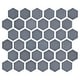 preview thumbnail 4 of 14, Merola Tile Hudson Due 2" Hex Imperial Grey 10-7/8" x 12-5/8" Porcelain Mosaic Floor and Wall Tile