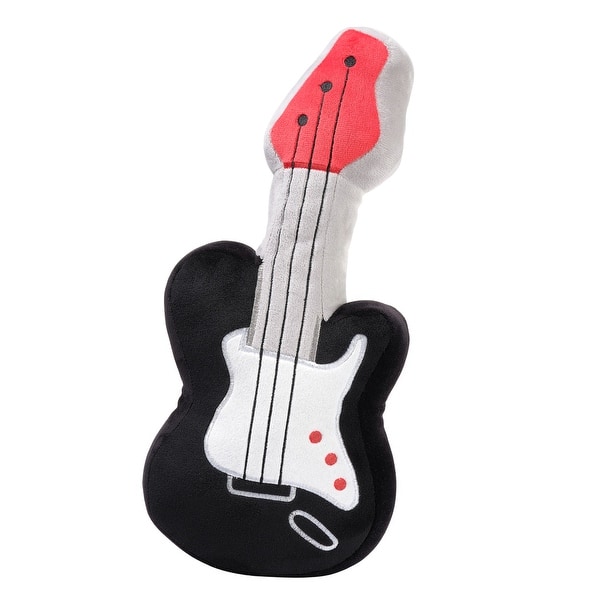 slide 2 of 6, Lambs & Ivy Rock Star Plush Guitar Instrument Stuffed Toy - Gray/Black