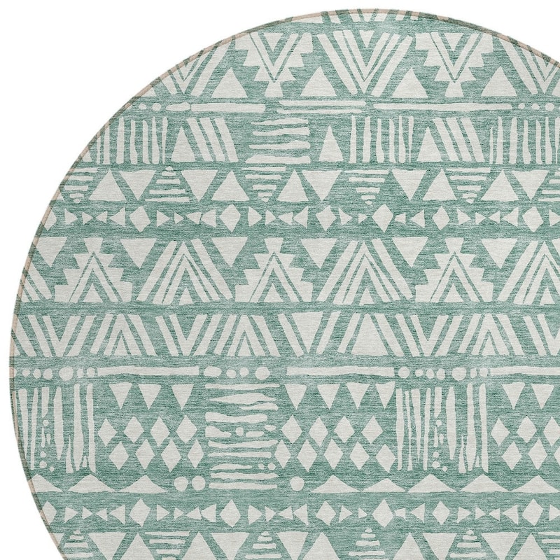 HomeRoots Southwestern Transitional Rectangle Outdoor Rug