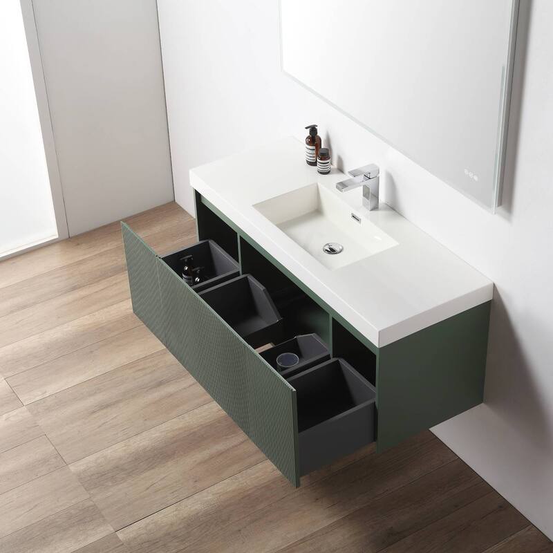 Floating Bathroom Vanity with Sink, Wall Mounted Vanity