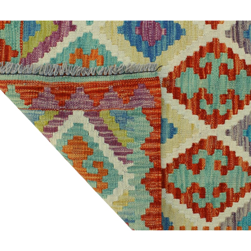 Flatweave Marlie Red/Ivory Rug - 3'3" x 4'10"