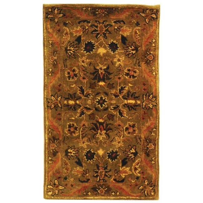 SAFAVIEH Handmade Antiquity Manerva Traditional Oriental Wool Rug - 2'3" x 4' - Olive/Gold