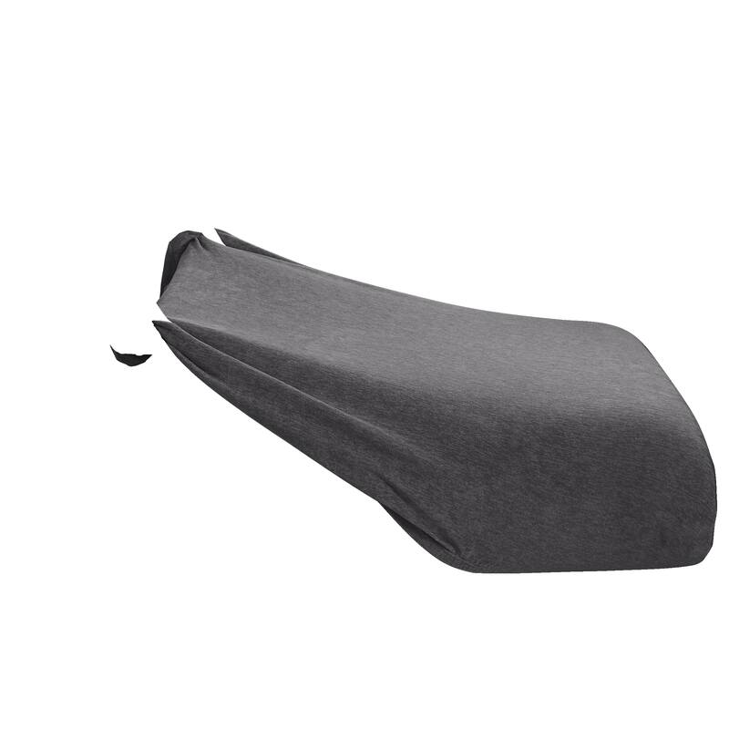 SureFit Cedar Stretch Textured Sectional Slipcover Extra Long Couch Cushion - 80x48x8 - Washed Black