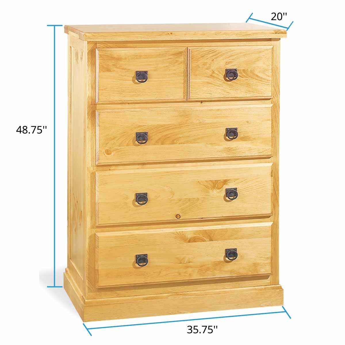 Shop Pine Stafford Four Drawer Dressers Bedroom Wooden Chests