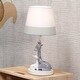 preview thumbnail 4 of 3, Lambs & Ivy Jungle Friends White/Gray Giraffe Nursery Lamp with Shade & Bulb