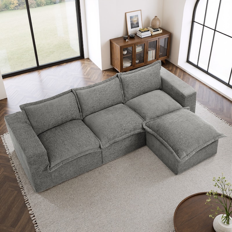 Comfy Cloud Couch Plush Modular Sectional Sofa For Living Room