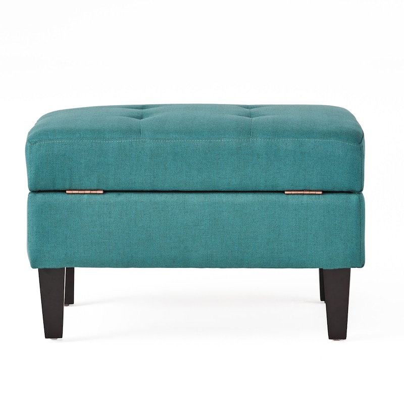 Zahra Tufted Fabric Storage Ottoman by Christopher Knight Home