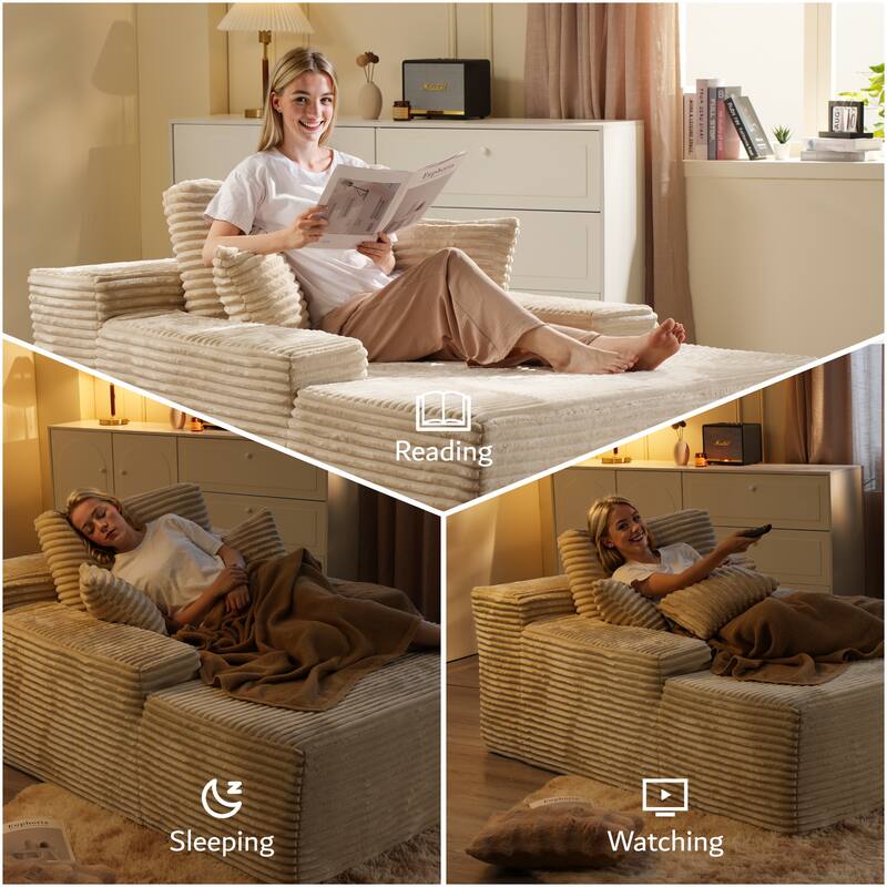 ​​OVIOS Modern Minimalist No-Assembly Living Room Set​