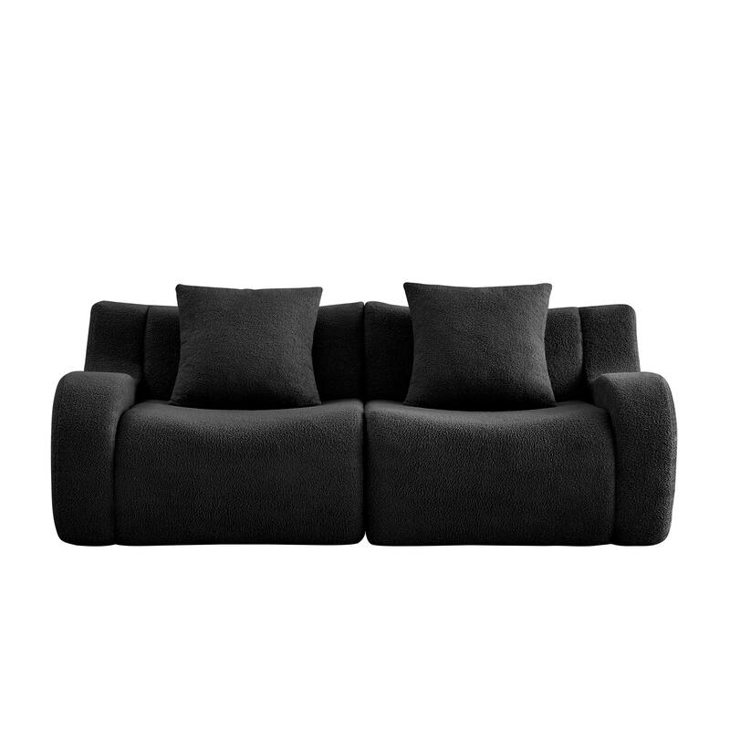 GDF Studio - Fairford 2-Seat Modular Sofa With Curved Armrests & Non-Slip Base