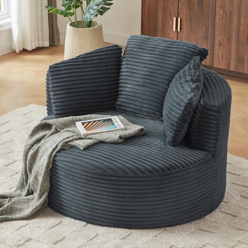 Modern Compressible Lounge Chair - Cushioned Backrest