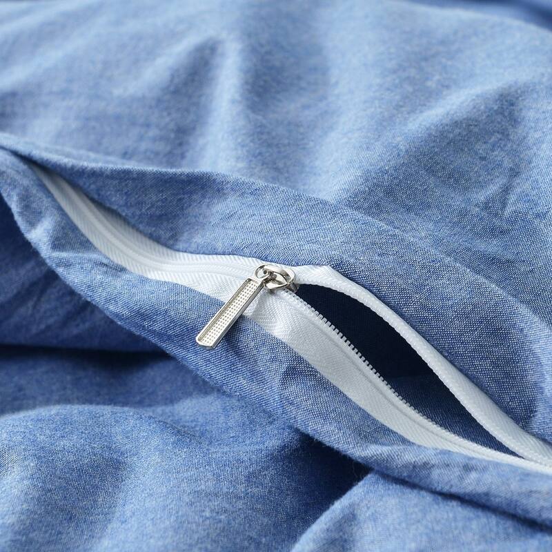 MarCielo 3pcs 400TC Washed Cotton Duvet Cover Set