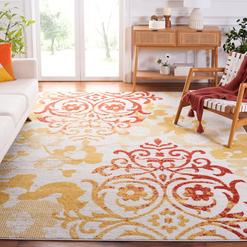 SAFAVIEH, Adirondack Rena Damask Floral Distressed Rug
