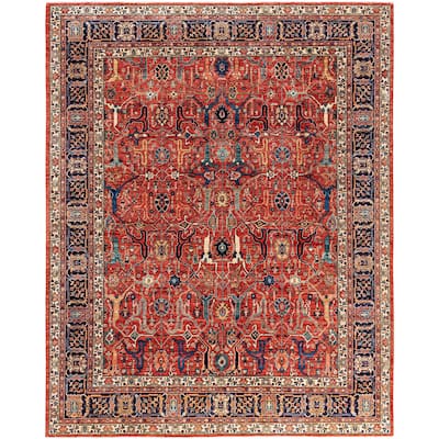 Serapi One-of-a-Kind Hand-Knotted Area Rug - Red - 7' 10" x 9' 10"