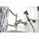 preview thumbnail 16 of 20, Heritage Wall Mount Bridge Kitchen Faucet with Brass Sprayer