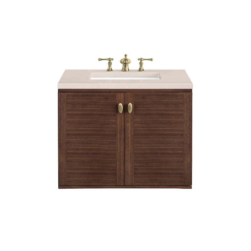 James Martin Vanities Amberly 30" Single Vanity, Mid-Century Walnut