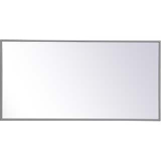 Elegant Lighting Eternity 18" x 36" Rectangular Beveled Metal Framed