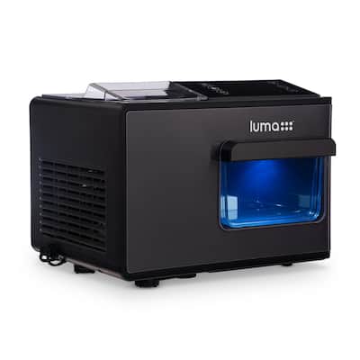 Luma Nugget Countertop Ice Maker, 44 lbs in 24 hours - Black Stainless Steel