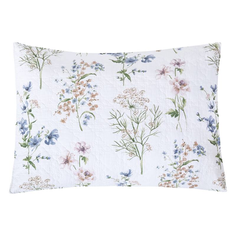 Cynthia Floral Cotton Quilt Set - Reversible and Machine Washable