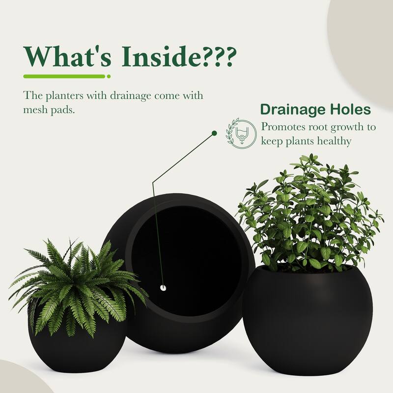 DTY Signature Mount Sherman 1-Piece Fiberstone Planter for Indoor/Outdoor