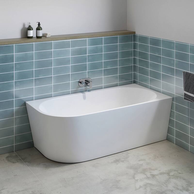 A&E Bath Willie White High-gloss Freestanding Rectangle Bathtub