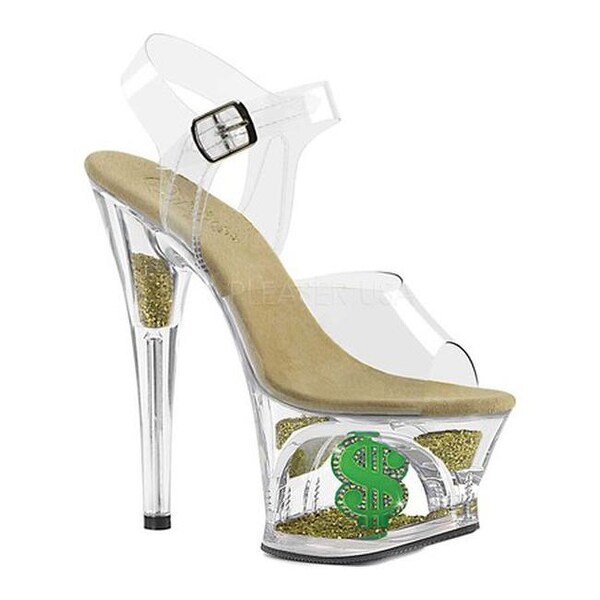 pleaser clear heels