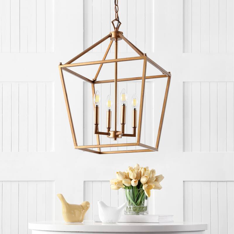 Marion Lantern Metal LED Pendant, by JONATHAN Y