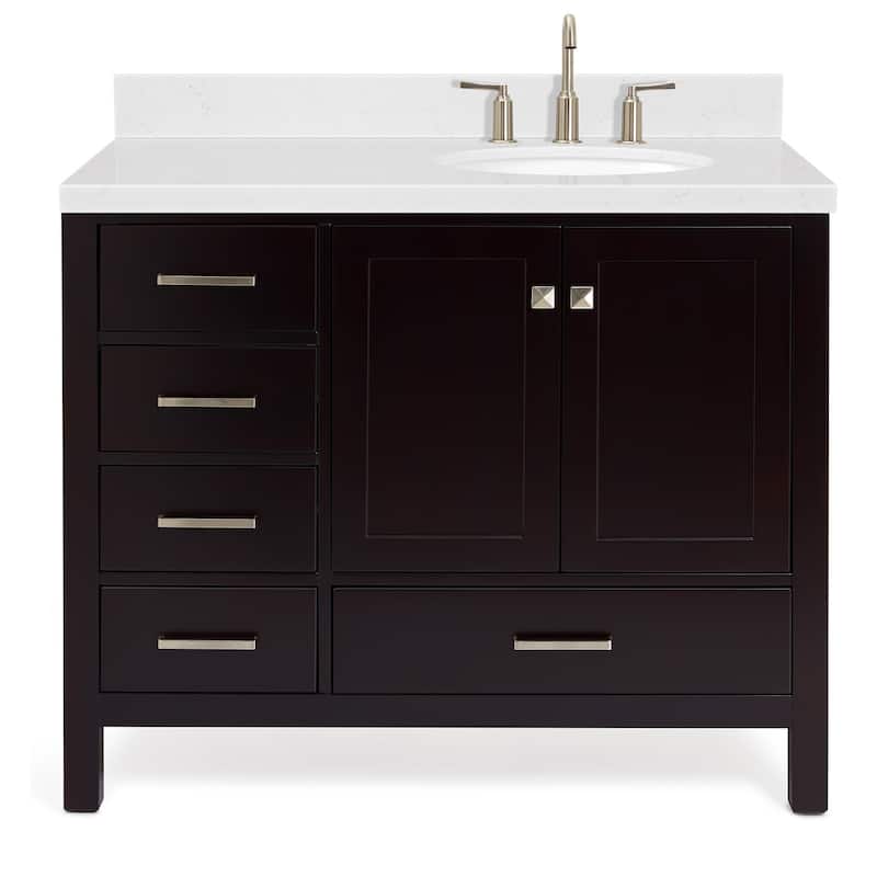 Ariel A042SRCQOVO Cambridge 42" Free Standing Single Basin Vanity Set - Espresso