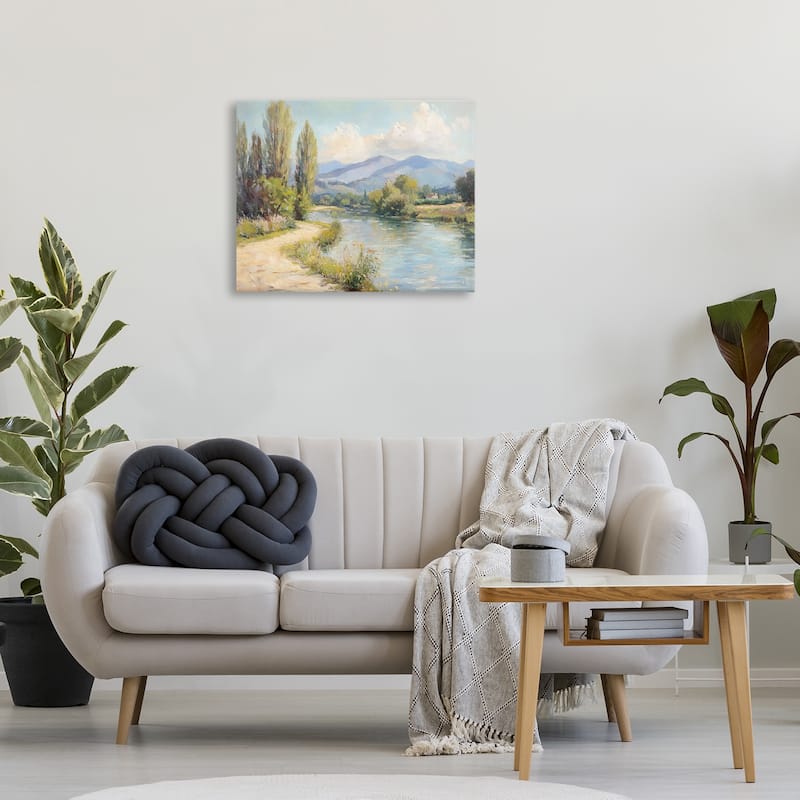 Stupell Along The Mountain River Canvas Wall Art Design By Petal Prints Design