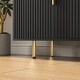 preview thumbnail 8 of 16, Black Modern Buffet Cabinet with Storage, Fluted Sideboard Large Buffet with Adjustable Shelves, Credenza, Accent Cabinet