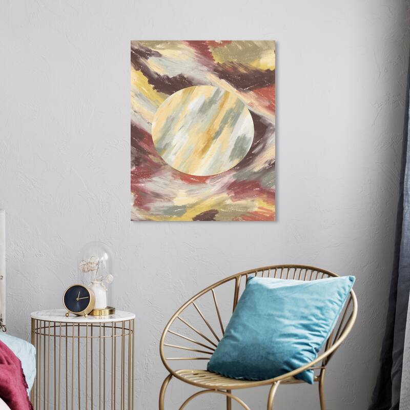 Wynwood Studio Canvas Abstract Jupiter Impressions Gray Modern & Contemporary Wall Art Canvas Print - 20 x 24
