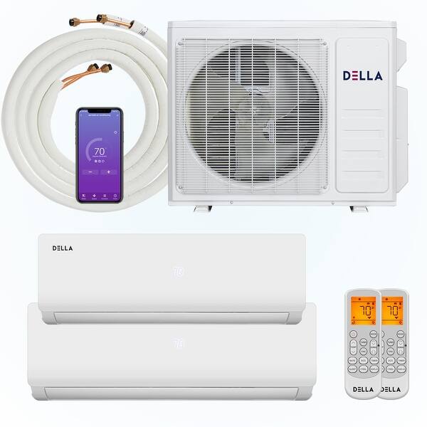 DELLA 18000 BTU 2 Zone 9K 12K BTU Multi Zone