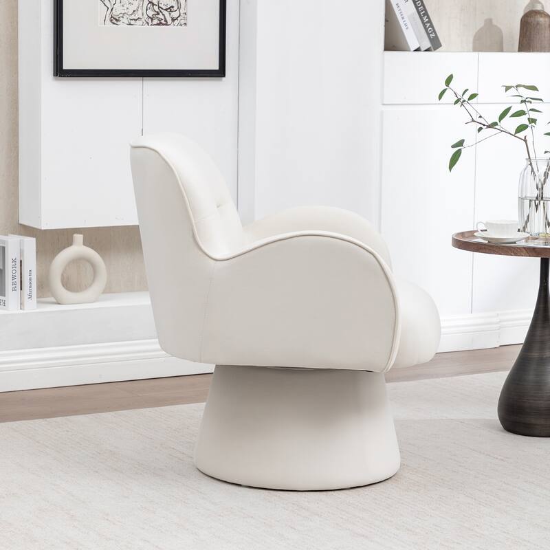 SEYNAR Modern Glam Velvet 360 Degree Swivel Armchair