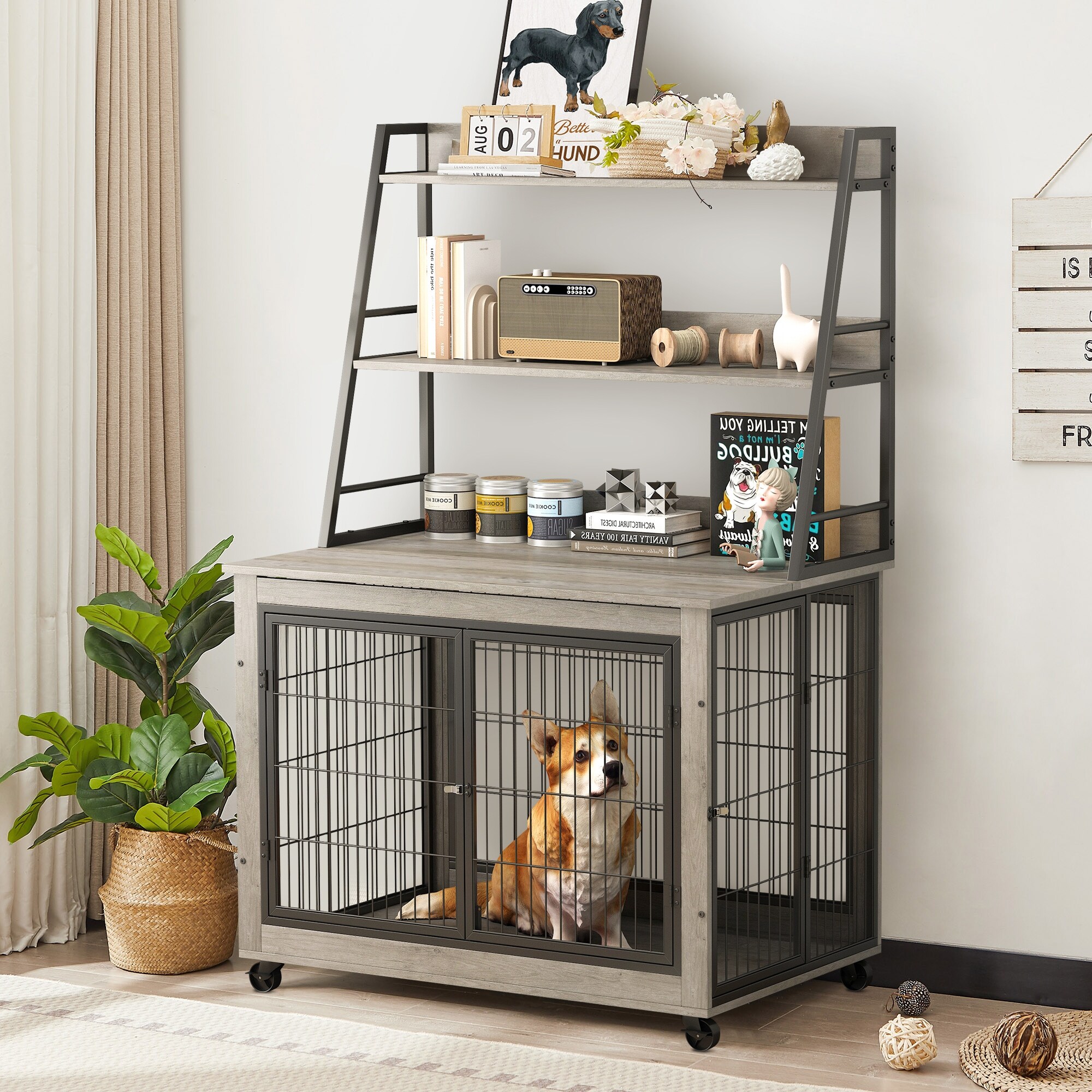Dog cage shelf hot sale