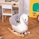 preview thumbnail 6 of 6, Plush Swan Rocking Horse for Toddlers with Sound Feature, Safety Belt, and Wooden Base - Ideal for 18-36 Months
