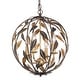 preview thumbnail 1 of 3, Broche 4 Light English Bronze & Antique Gold Sphere Mini Chandelier - 16'' W x 18.75'' H 16'' W x 18.75'' H