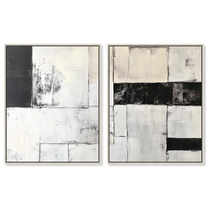 Midnight Canvas Set of 2 by Art Remedy - 16" x 20" - Silver