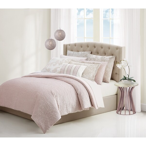 Charisma Melange Quilted Velvet King Duvet 3-Piece Cover Set