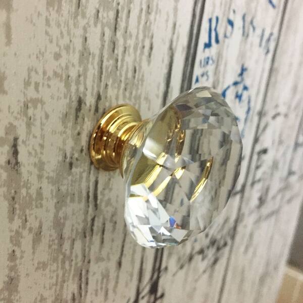 Shop Crystal Glass Door Drawer Knobs Cabinet Wardrobe Pull Handle