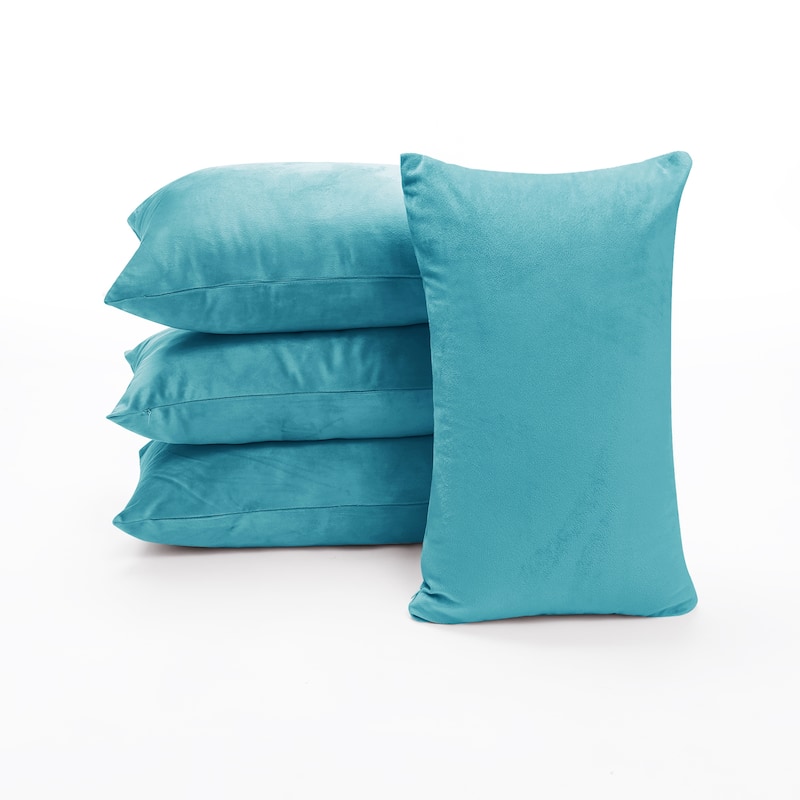 Deconovo Velvet Throw Pillow Covers 4 PCS (Cover Only)