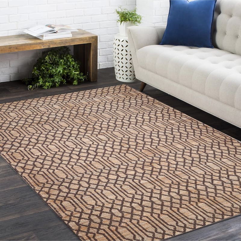 Overton Handmade Modern Contemporary Trellis Area Rug